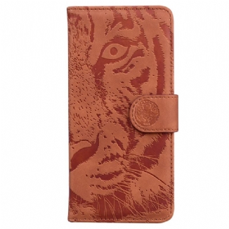 Capa Flip Para Xiaomi Redmi 10C Pegada De Tigre