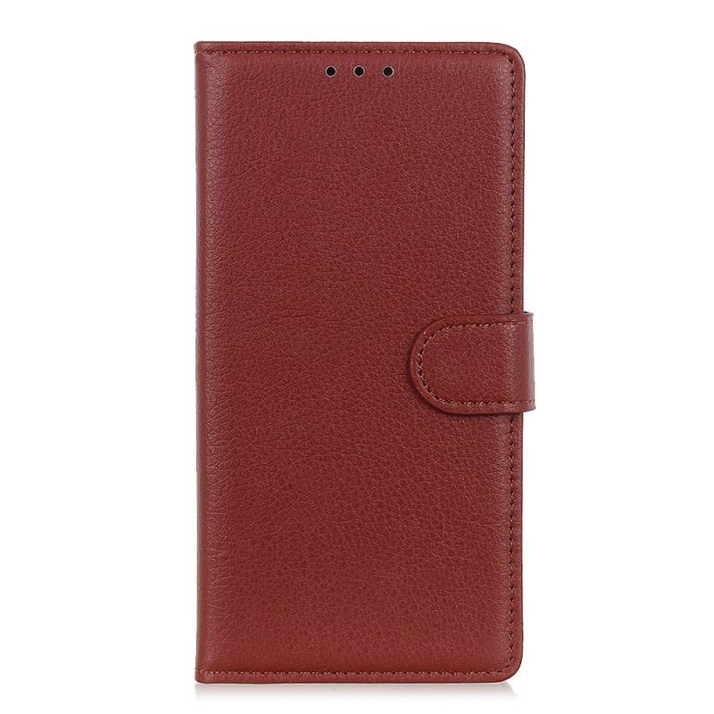 Capa Folio Para Xiaomi Redmi 10C Couro Falso Tradicional