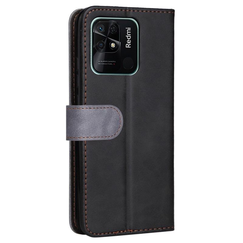 Capa Folio Para Xiaomi Redmi 10C Dois Tons