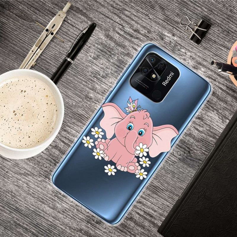 Capa Para Xiaomi Redmi 10C Elefante Rosa Sem Costura