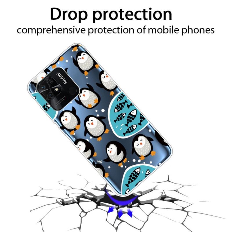 Capa Para Xiaomi Redmi 10C Pinguins Sem Costura