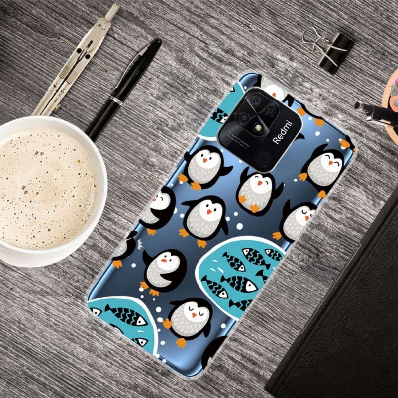 Capa Para Xiaomi Redmi 10C Pinguins Sem Costura