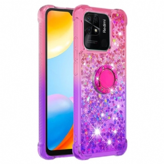 Capa Para Xiaomi Redmi 10C Suporte De Anel Glitter
