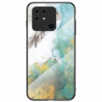 Capa Para Xiaomi Redmi 10C Vidro Temperado De Mármore