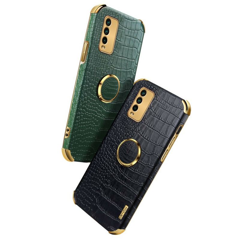 Capa De Celular Para Xiaomi Redmi 9T Efeito Pele De Crocodilo X-case