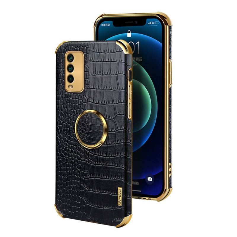 Capa De Celular Para Xiaomi Redmi 9T Efeito Pele De Crocodilo X-case