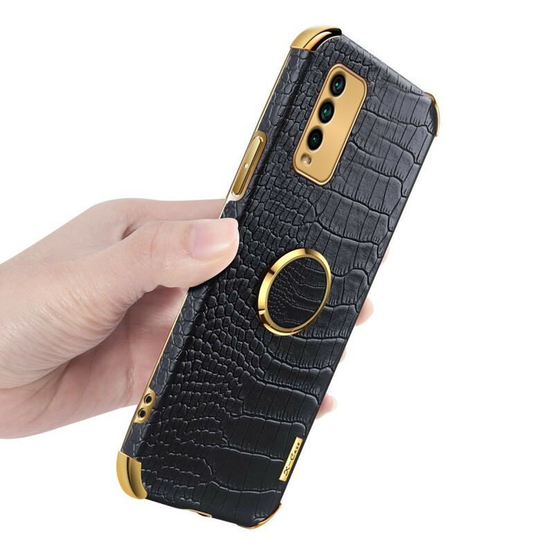 Capa De Celular Para Xiaomi Redmi 9T Efeito Pele De Crocodilo X-case