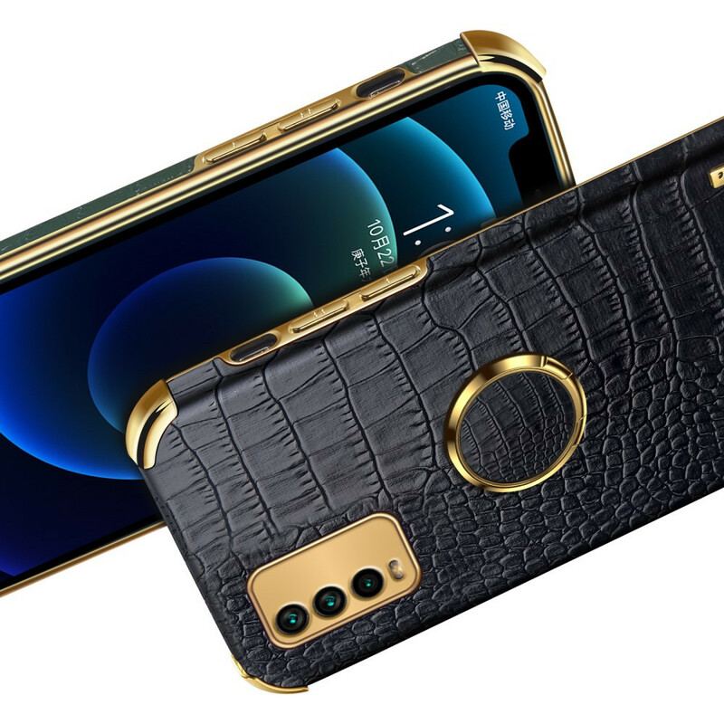 Capa De Celular Para Xiaomi Redmi 9T Efeito Pele De Crocodilo X-case