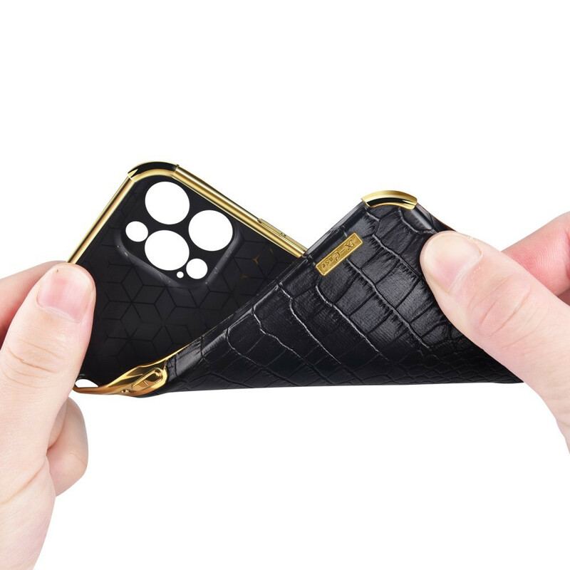 Capa De Celular Para Xiaomi Redmi 9T Efeito Pele De Crocodilo X-case