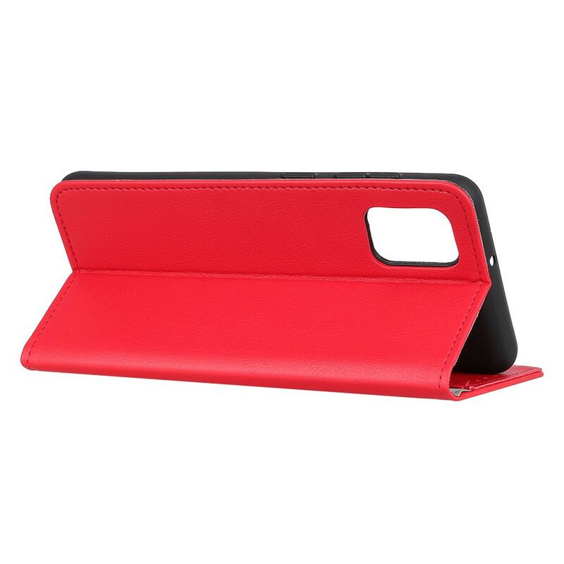 Capa De Couro Para Xiaomi Redmi 9T Efeito Couro Brilhante Simples