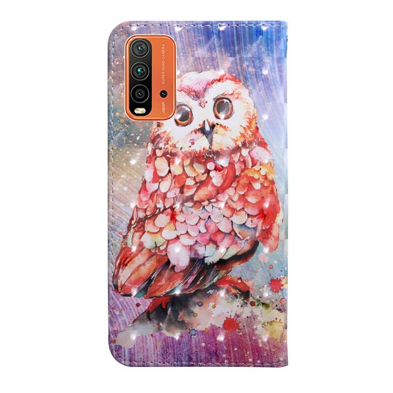 Capa Flip Para Xiaomi Redmi 9T Ponto De Luz Germain. A Coruja