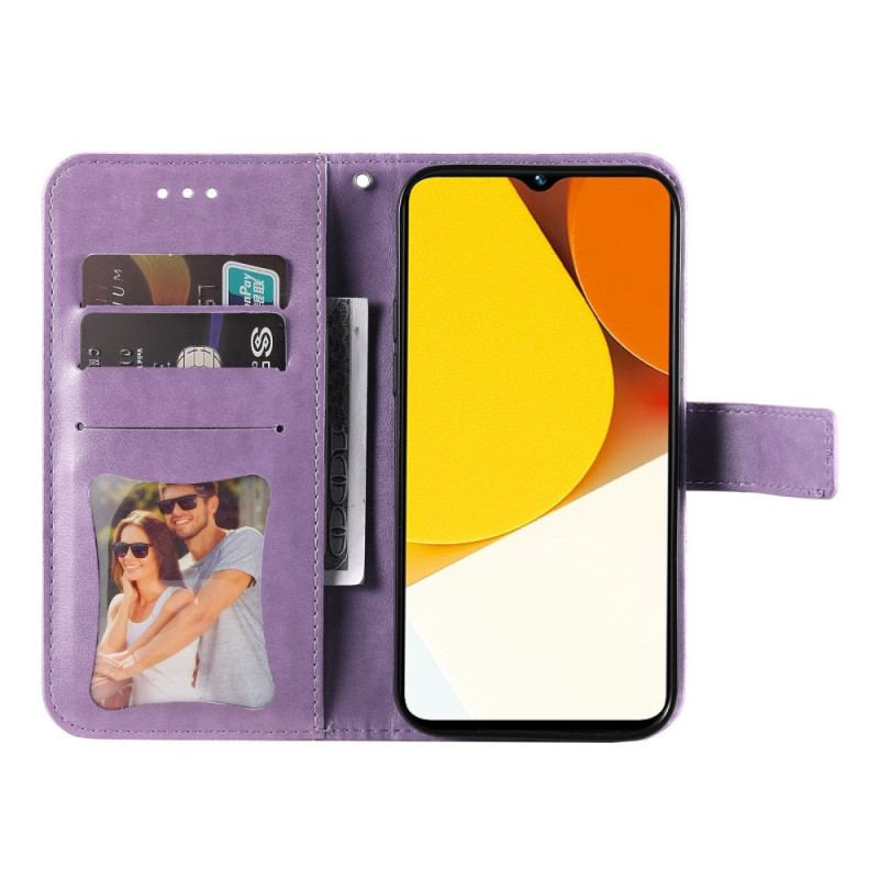 Capa De Couro Para Vivo Y35 De Cordão Mandala Strappy