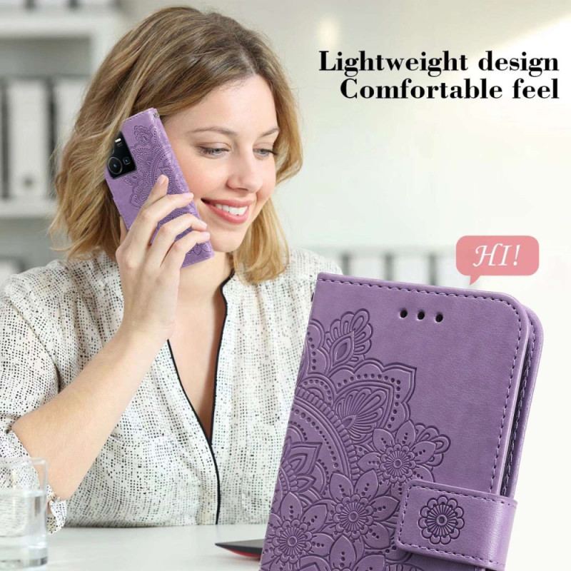 Capa De Couro Para Vivo Y35 De Cordão Mandala Strappy