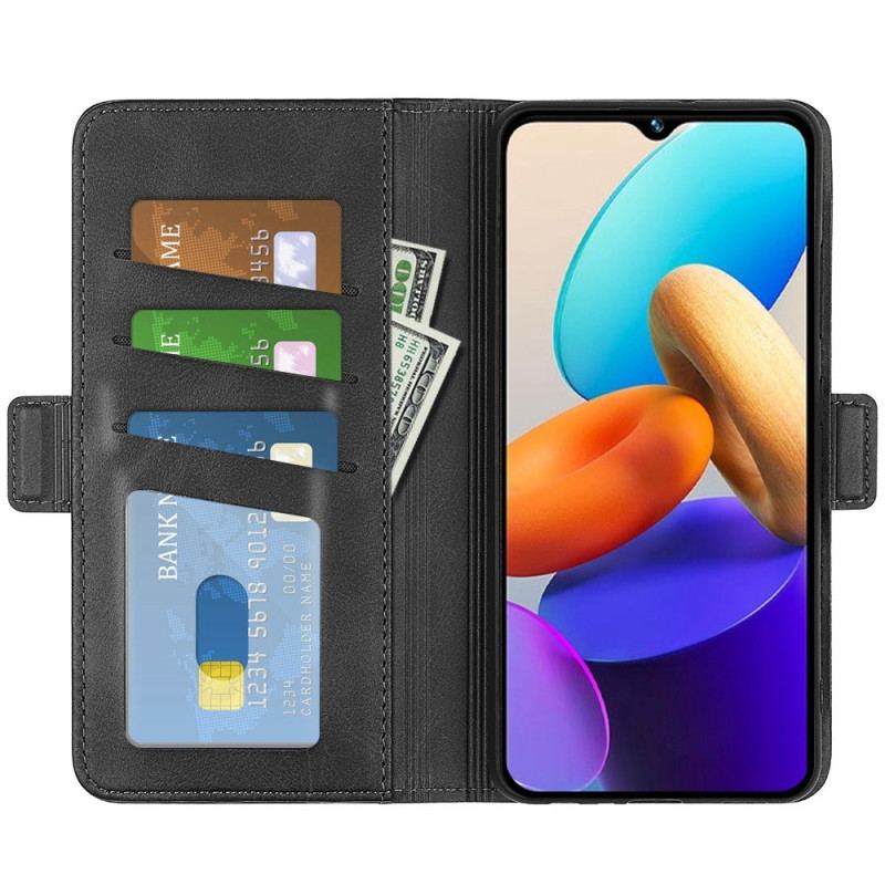 Capa De Couro Para Vivo Y35 Fecho Duplo