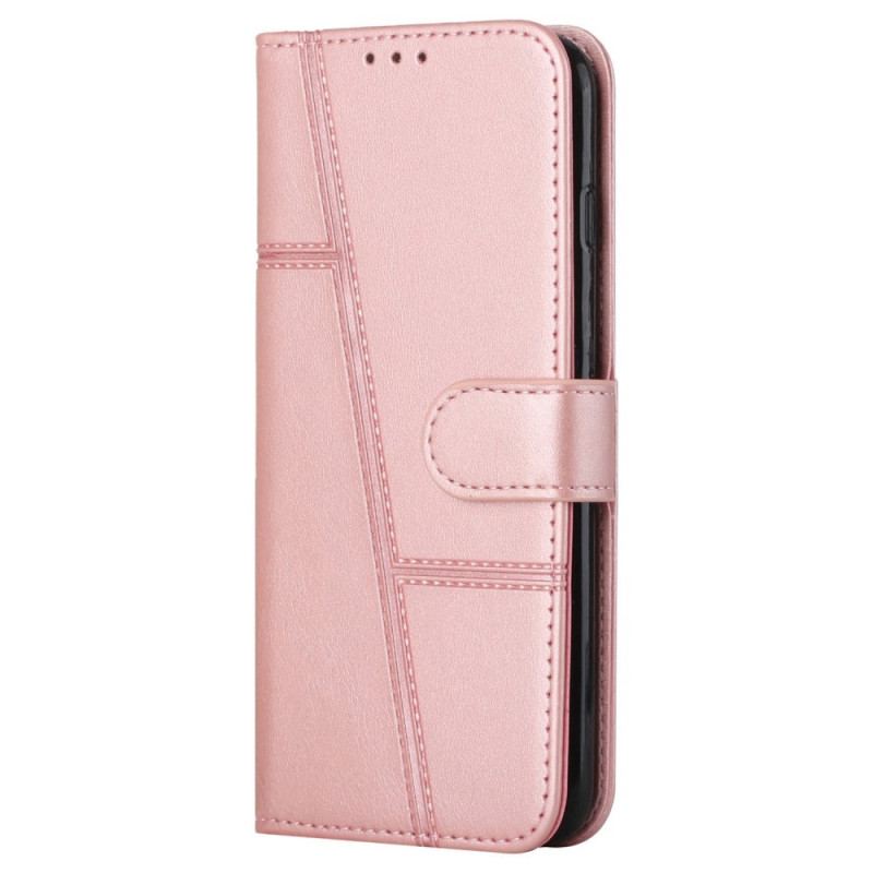 Capa Flip Para Vivo Y35 De Cordão Linhas Geométricas Listradas