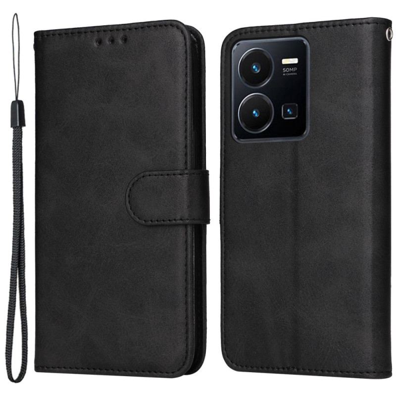 Capa Flip Para Vivo Y35 De Cordão Simples Com Alça