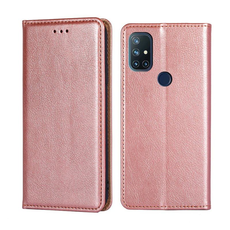 Capa De Celular Para OnePlus Nord N10 Flip Estilo De Couro Fino