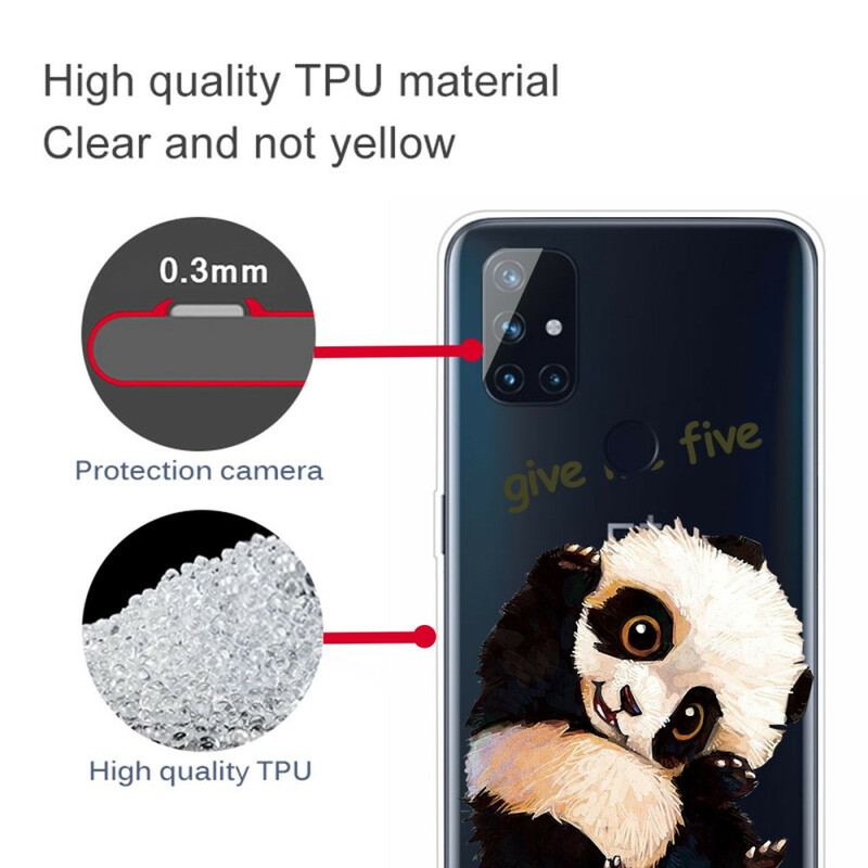 Capa De Celular Para OnePlus Nord N10 Panda Sem Costura Dá-me Cinco