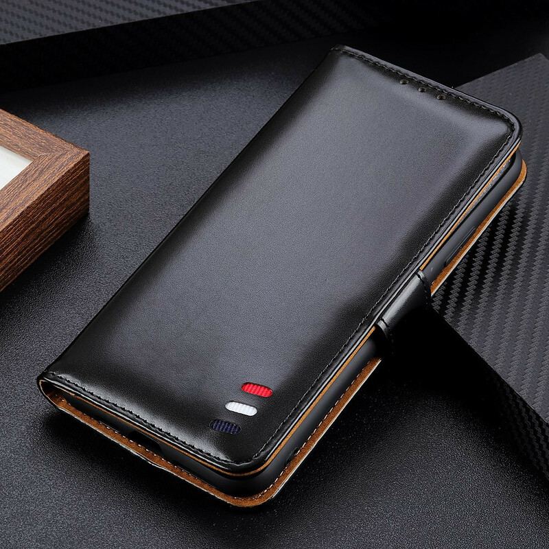 Capa De Couro Para OnePlus Nord N10 Efeito Couro Tricolor