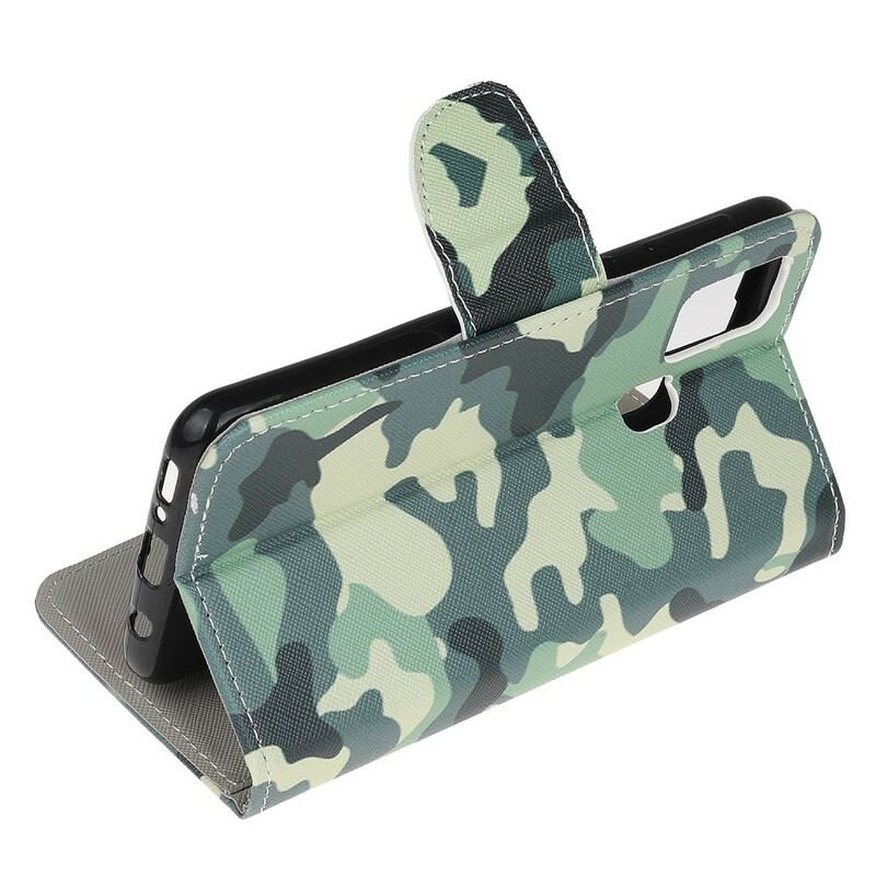 Capa Flip Para OnePlus Nord N10 Camuflagem Militar