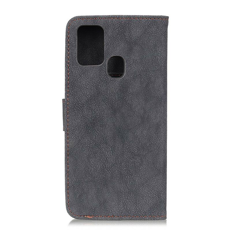 Capa Flip Para OnePlus Nord N10 Couro Dividido Retrô Khazneh