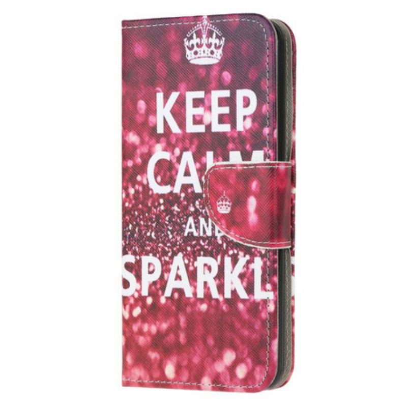 Capa Flip Para OnePlus Nord N10 Mantenha A Calma E Brilhe