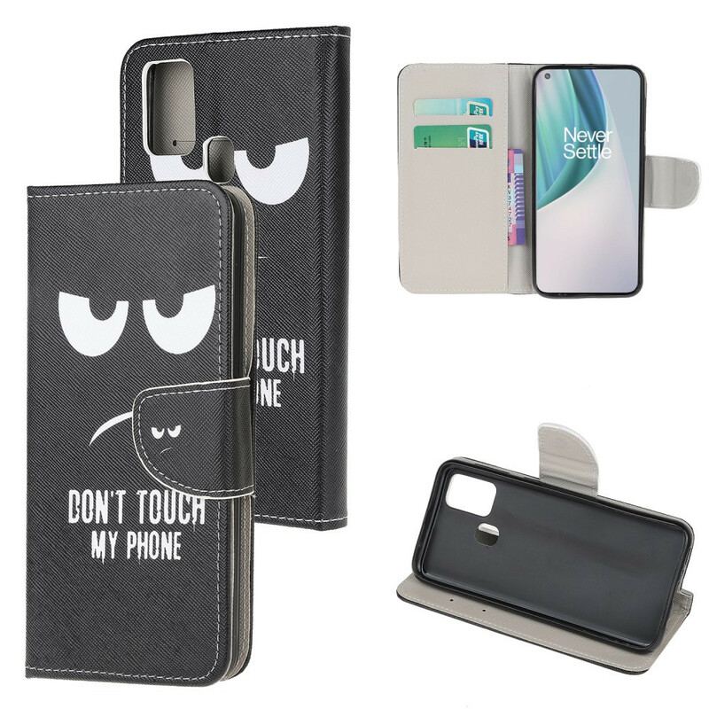 Capa Flip Para OnePlus Nord N10 Não Toque No Meu Telefone