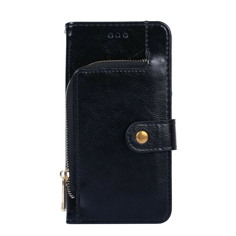 Capa Flip Para OnePlus Nord N10 Porta-moedas Frontal E Cordão