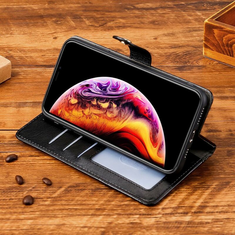 Capa Flip Para OnePlus Nord N10 Porta-moedas Frontal E Cordão