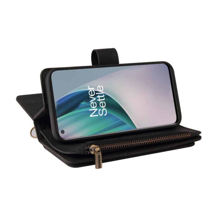 Capa Flip Para OnePlus Nord N10 Titular De Cartão Multifuncional Para 10