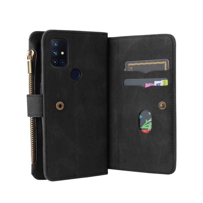 Capa Flip Para OnePlus Nord N10 Titular De Cartão Multifuncional Para 10
