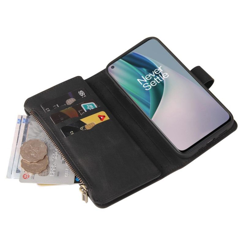 Capa Flip Para OnePlus Nord N10 Titular De Cartão Multifuncional Para 10