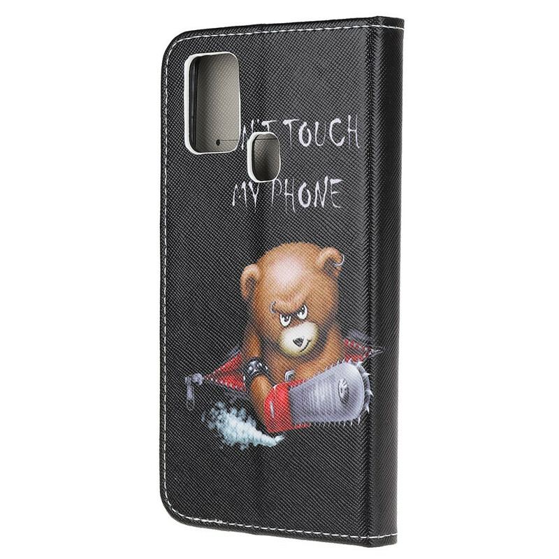 Capa Folio Para OnePlus Nord N10 Urso Perigoso