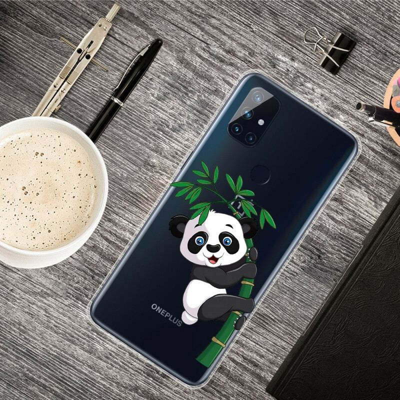 Capa Para OnePlus Nord N10 Panda Sem Costura Em Bambu