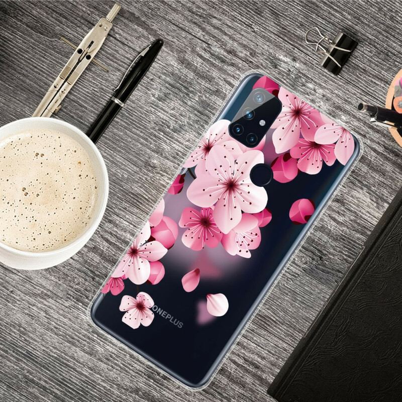 Capa Para OnePlus Nord N10 Pequenas Flores Cor De Rosa