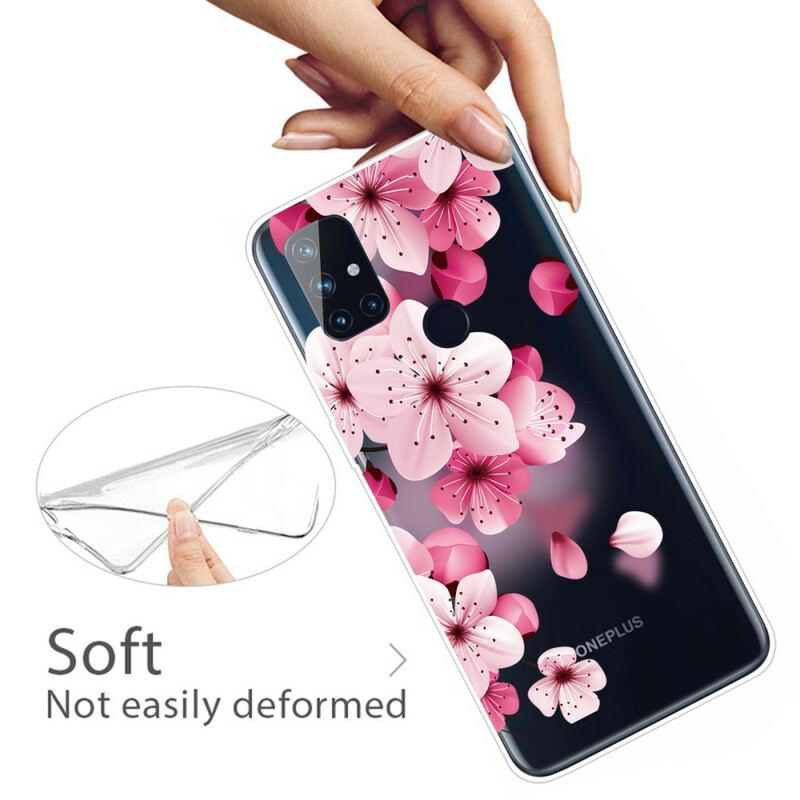 Capa Para OnePlus Nord N10 Pequenas Flores Cor De Rosa