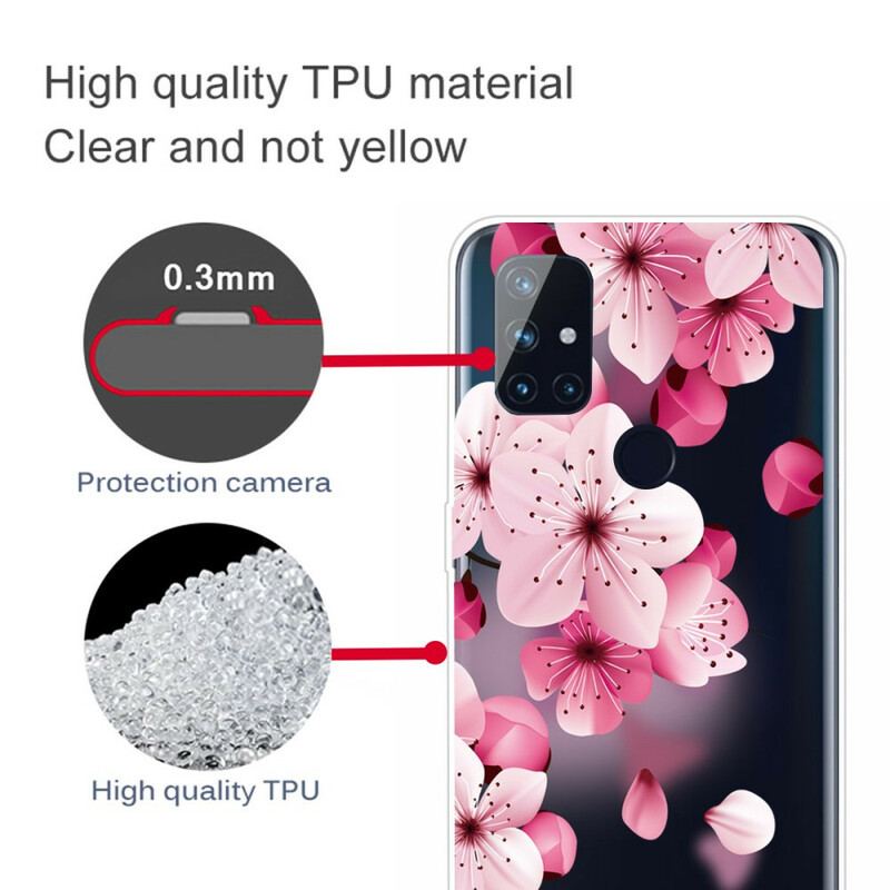 Capa Para OnePlus Nord N10 Pequenas Flores Cor De Rosa