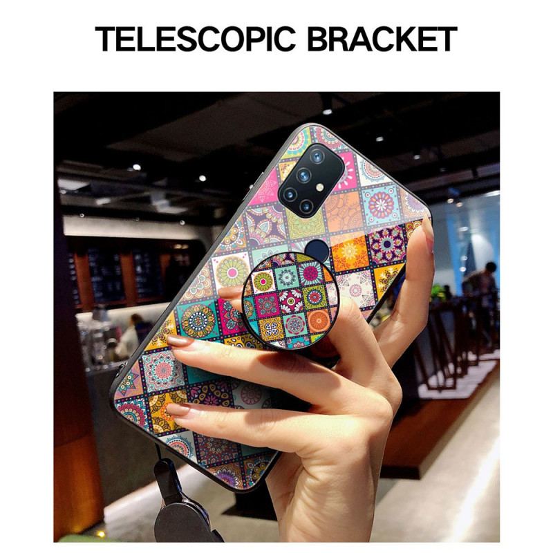 Capa Para OnePlus Nord N10 Suporte Magnético Patchwork