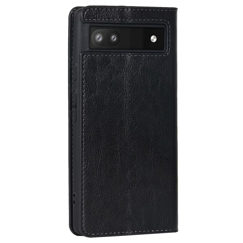 Capa De Celular Para Google Pixel 6A Flip Couro Genuíno