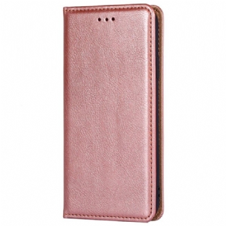 Capa De Couro Para Google Pixel 6A Costura Clássica