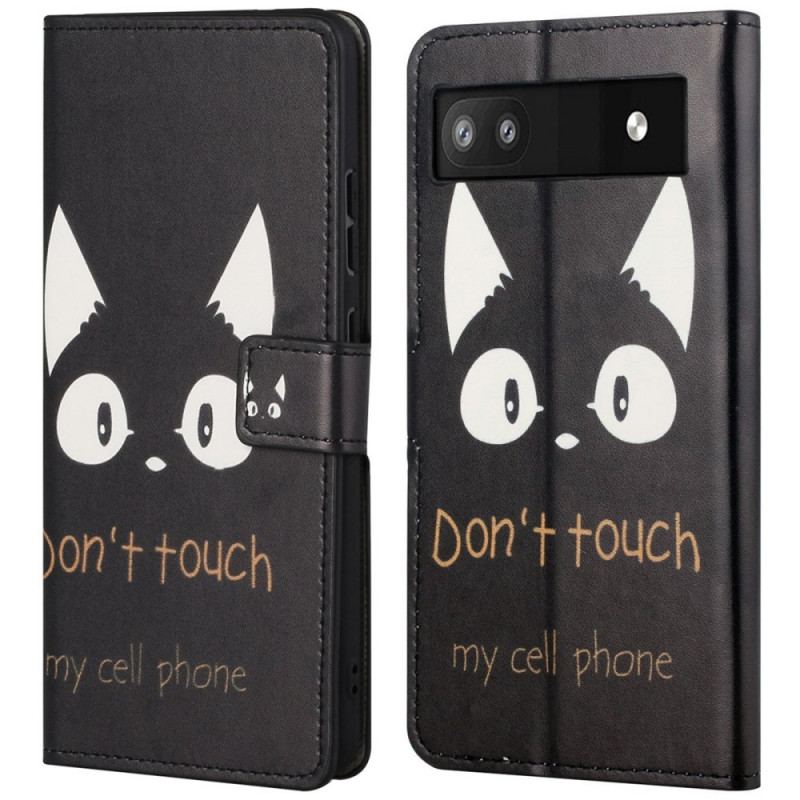 Capa De Couro Para Google Pixel 6A Não Toque No Meu Celular