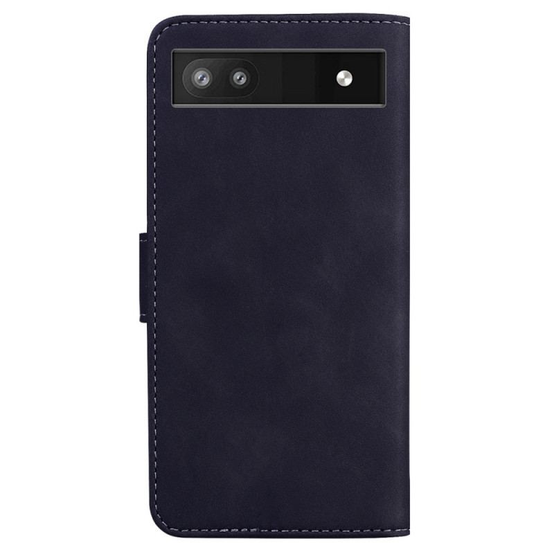 Capa Em Pele Para Google Pixel 6A Borboleta Unida