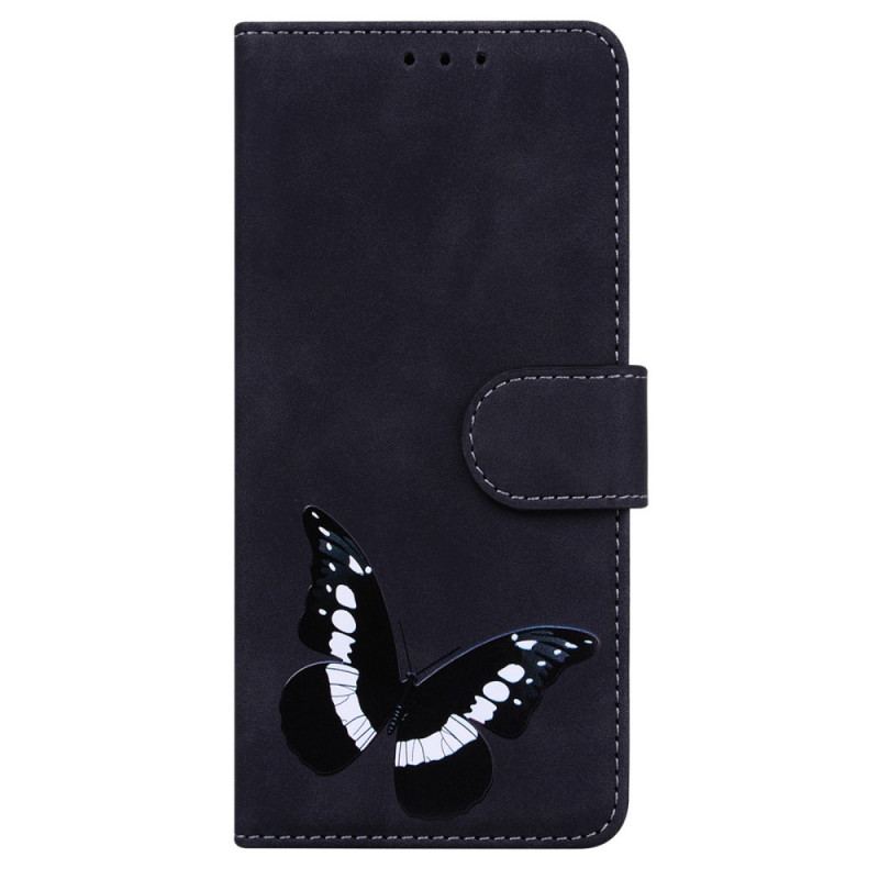 Capa Em Pele Para Google Pixel 6A Borboleta Unida