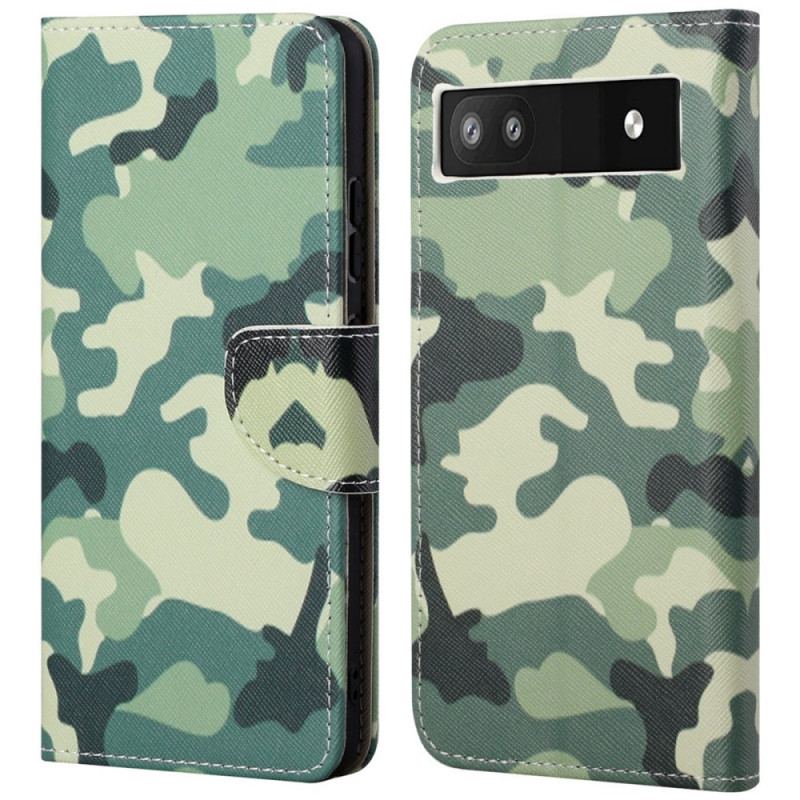 Capa Em Pele Para Google Pixel 6A Camuflar