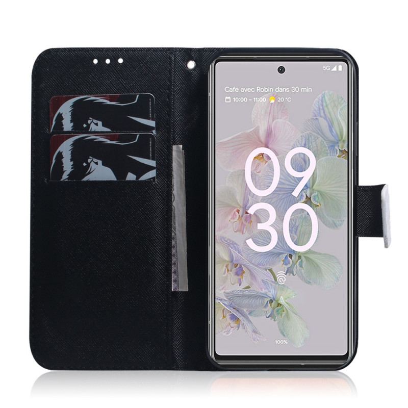 Capa Em Pele Para Google Pixel 6A Panda