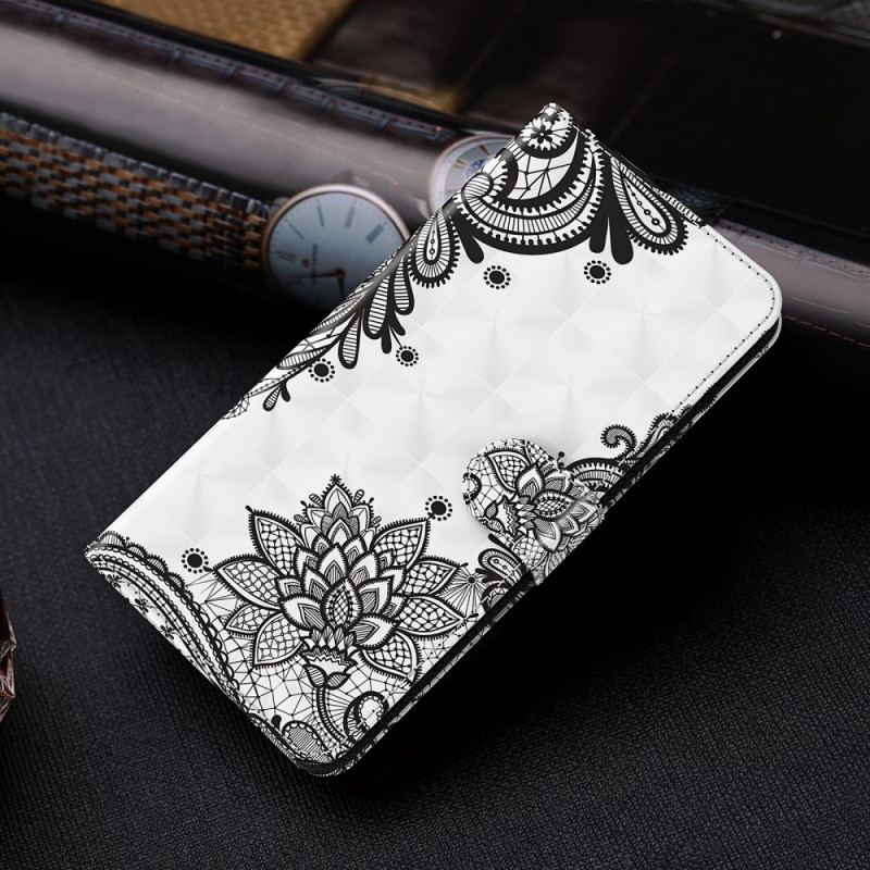 Capa Flip Para Google Pixel 6A De Cordão Renda Strappy