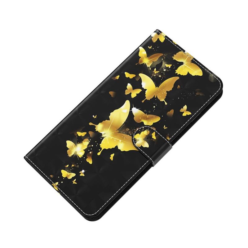 Capa Flip Para Google Pixel 6A De Cordão Voo De Borboletas Em Cordão