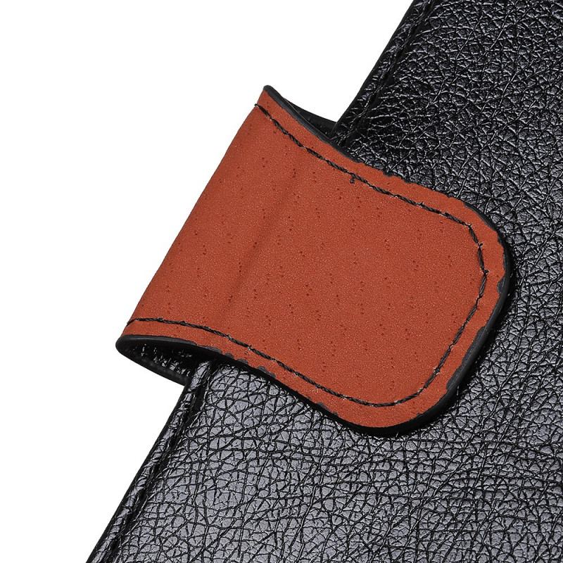 Capa Flip Para Google Pixel 6A Couro Napa
