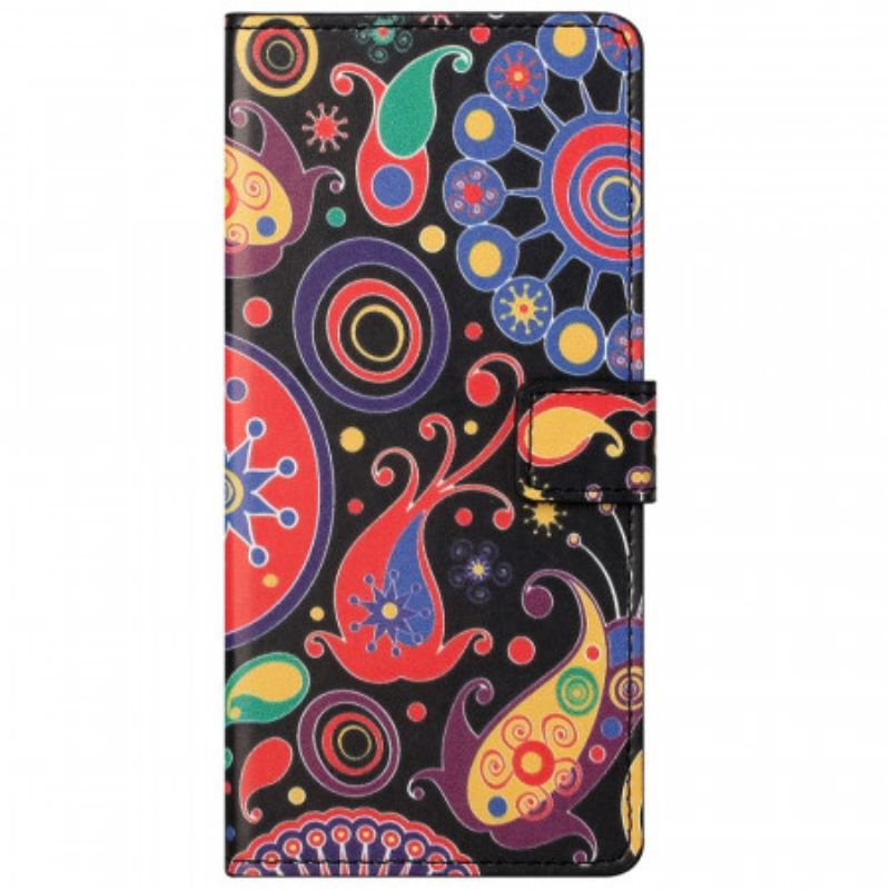 Capa Flip Para Google Pixel 6A Padrão De Galáxia