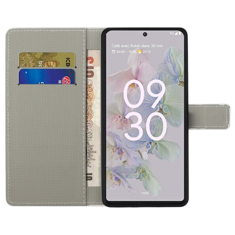 Capa Flip Para Google Pixel 6A Paris Comemora